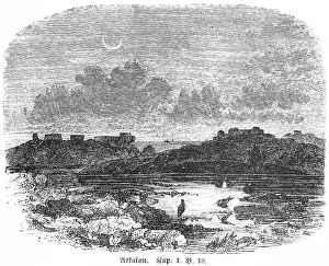 Lake Waterfront Scenery Drucke: Ascalon, landscape, lake, hill