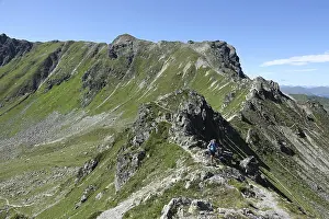 Austria Mountain Range Drucke: Ascent to Riedkopf in Montafon