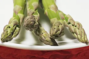 Fresh Garden Asparagus Drucke: Asparagus on a plate