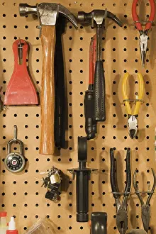 Quebec Canada Studio Shot Drucke: Assorted hand tools that include a small and medium hammer