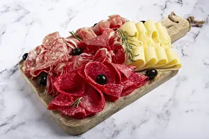 Prosciutto Salami Ham Drucke: Assorted meat, appetizer, prosciutto
