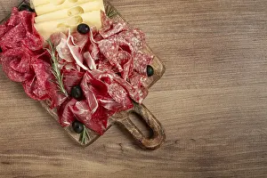 Prosciutto Salami Ham Drucke: Assorted meat, appetizer, prosciutto