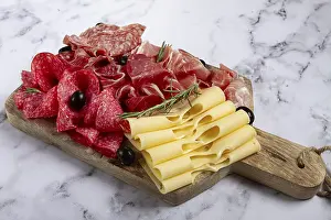 Prosciutto Salami Ham Drucke: Assorted meat, appetizer, prosciutto