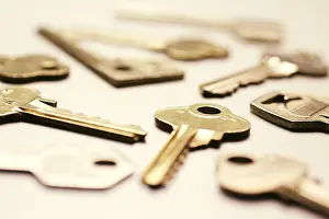 Indoor Still Life Photography Drucke: Assortment of keys
