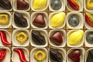 Central Europe Food Photography Drucke: Assortment of multi-colored exquisite chocolates