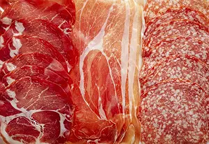 Sliced Meat Appetizer Drucke: Assortment, sliced meat appetizer