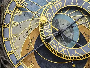 Outer Space Science Drucke: The astrological part of the astronomical clock