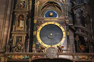 France Travel Photography Drucke: Astronomical clock, Munster