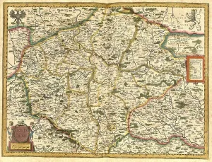 Atlasmaph von 1623 aus Böhmen