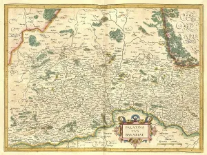 Der Atlas aus dem Jahr 1623 von den Herzogtümern Palatin und Bayern