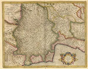 Southern Europe Maps Drucke: Atlas, map from 1623, Pedemontana