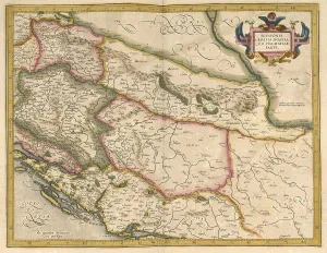 Europe Map History Drucke: Atlas, map from 1623, Sclavonia
