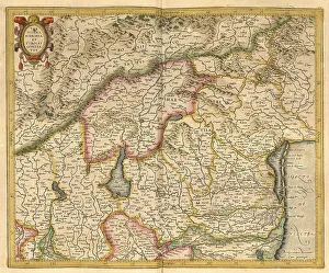Atlas, Karte aus dem Jahr 1623, Tirol, Emilia-Romagna