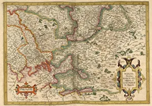 Central Europe Historical Maps Drucke: Atlas, map from 1623, Westerwald