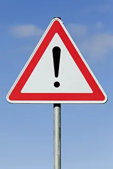 Symbolic Road Sign Image Drucke: Attention!
