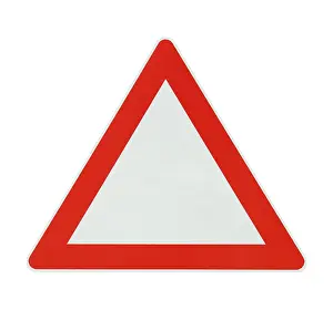Road Safety Sign Drucke: Attention! - white background