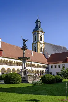Upper Austria Monastery Drucke: Augustinian Canons Monastery Reichersberg