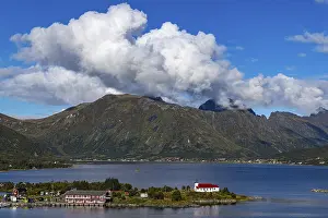 Fjord Landscape Europe Drucke: Austenesfjord with Sildpollnes