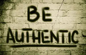 Symbolic Representation Drucke: Be Authentic Concept