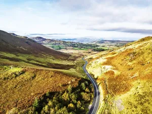 Autumn Colours From A Drone Drucke: Autumn colours over Mach Loop from a drone