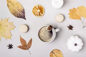 Autumn Foliage Photography Drucke: Autumn flat creative composition