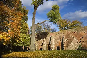 Deserted Abbey Germany Drucke: Autumn in the monastery