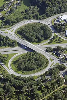 Germany Aerial Photography Landscape Drucke: B75 exit Kucknitz, Schleswig-Holstein