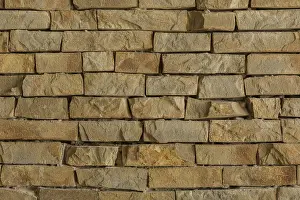 Historic City Centre View Drucke: Background of brick wall texture