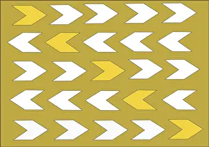 Deserted Landscape Illustration Drucke: Background pattern arrows two-coloured in white and yellow