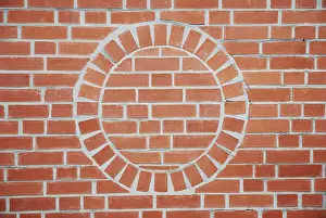 Red Brick Wall Background Drucke: Background of a red brick wall