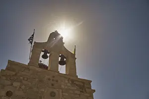 Balkan Peninsula Religious Buildings Drucke: Backlight, sons behind bell tower