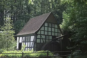 Lower Saxony Cityscape Drucke: Bad Essen, water mill
