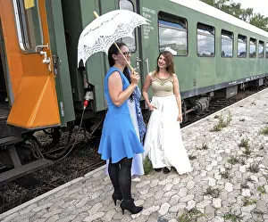 Vintage Train Station Drucke: Bahnsteig Retro