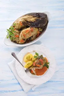 Eastern European Cuisine Drucke: Baked cabbage rolls