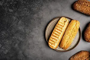 Gerahmter Druck : Bäckerei verschiedene Arten von Brotwaren. Gerahmter Druck : Bäckerei verschiedene Arten von Brotwaren.