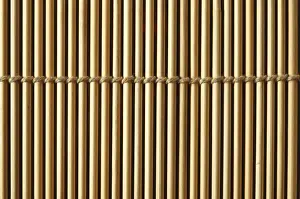 Deserted Kitchen Table Drucke: Bamboo mat close up texture