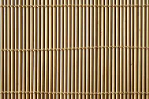Deserted Kitchen Table Scene Drucke: Bamboo mat close up texture