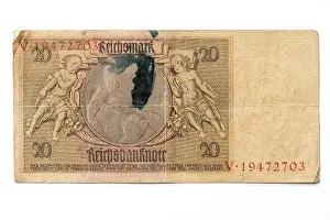 Deserted Germany Scene Drucke: Banknote over twenty Marks, Reichsmark