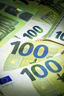 Paper Money Payment Drucke: Banknotes, banknotes, 100 Euro notes