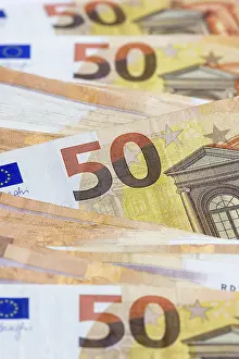 Payment Transaction Drucke: Banknotes, banknotes, 50 Euro notes
