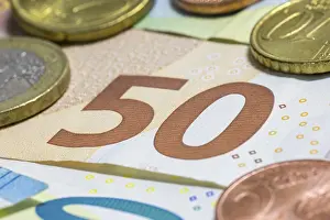 Paper Money Transaction Drucke: Banknotes, banknotes, 50 euro, notes