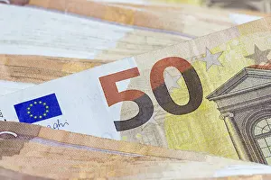 Payment Transaction Drucke: Banknotes, banknotes, 50 Euro notes