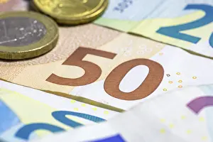 Currency Exchange Rates Drucke: Banknotes, banknotes, 50 euro, notes