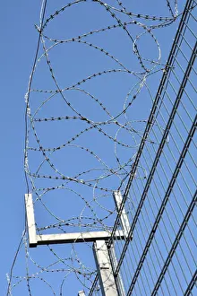 Symbolic Image Drucke: Barbed wire on a private property