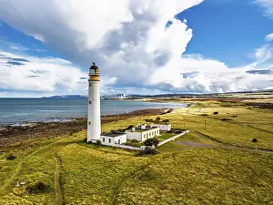 British Lighthouse Drucke: Barns Ness Lighthouse from a drone