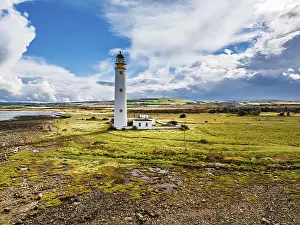 Edinburgh Travel Photography Drucke: Barns Ness Lighthouse from a drone