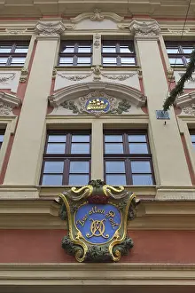 Central Europe Buildings Drucke: Detail of the Baroque Burgerhaus