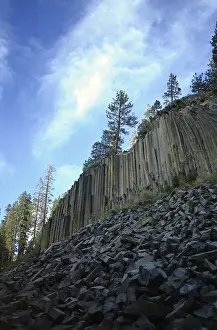 Basalt Rock Formations Drucke: Basalt columns at Devils Postpile National Monument