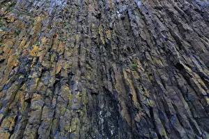 Volcanic Rock Texture Drucke: Basalt columns in Stykkisholmur