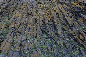 Volcanic Rock Texture Drucke: Basalt columns in Stykkisholmur